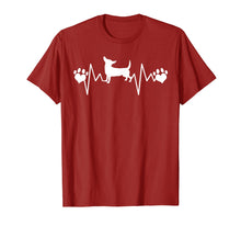 Load image into Gallery viewer, CHIWEENIE DOG LOVE T-SHIRT, Heartbeat Paw Gift Shirt