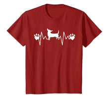 Load image into Gallery viewer, CHIWEENIE DOG LOVE T-SHIRT, Heartbeat Paw Gift Shirt