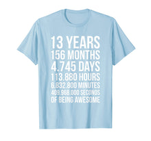 Load image into Gallery viewer, Awesome 13th Birthday Shirt Funny 13 Year Old Birthday Gift