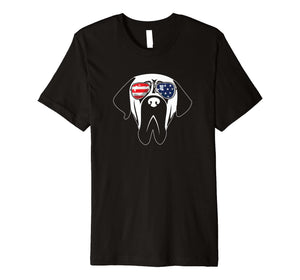 English Mastiff American Flag Shirt USA Patriotic Dog Gift