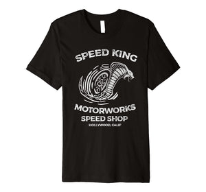 Speed King Motorworks Tee Hollywood California Vintage Premium T-Shirt