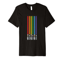 Load image into Gallery viewer, LGBT Flag Light Swords Shirt Light Saber Gay Pride Tee
