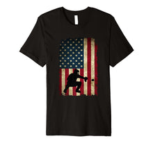 Load image into Gallery viewer, Baseball Catchers Gear Shirt USA American Flag Baseballin
