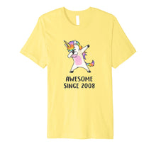 Load image into Gallery viewer, Dabbing Unicorn Birthday Girl Gift 10 Years Old Born in 2008
