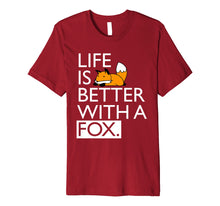 Load image into Gallery viewer, Life Is Better With A Fox Kawaii T-shirt
