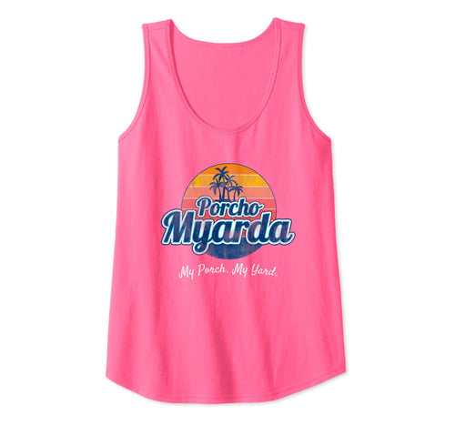 Summer Porcho Myarda Staycation Quarantine Vintage Funny Tank Top