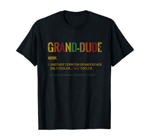 Mens Grandpa Grand-Dude Funny Definition Cool Retro Vintage Gift T-Shirt