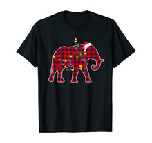 Load image into Gallery viewer, Christmas Red Plaid Buffalo Elephant Xmas Pajamas Family T-Shirt
