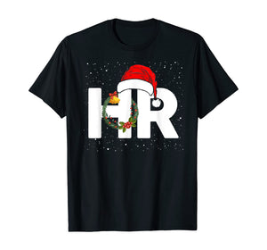 Christmas Human Resources Santa Claus Hat Wreath Xmas Gifts T-Shirt