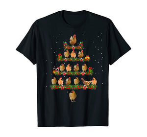 Chicken Christmas Tree Lights Funny Chicken Xmas Gift T-Shirt