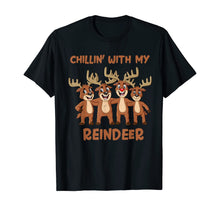 Load image into Gallery viewer, Chillin With My Reindeer Christmas Boys Girls Kids Xmas T-Shirt
