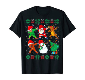 Dabbing Christmas Ugly Xmas Sweater Santa Dab Squad Kids Boy T-Shirt