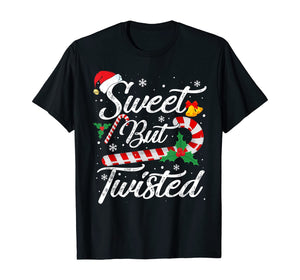Candy Cane Sweet But Twisted Christmas Xmas Pajama Gift Idea T-Shirt