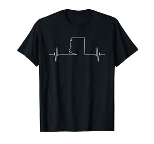 Arizona Heartbeat T Shirt US States Lover Pulse Gift Tee