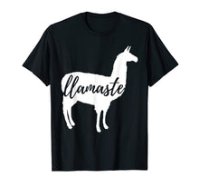 Load image into Gallery viewer, Llamaste Namaste Quote Slogan Llama Yoga Lovers Fun T-shirt
