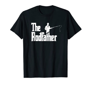 Mens Funny Fishing T-Shirt - The Rodfather, Fishing Gift For Men