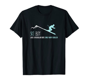 Ski Boy Shirt, Funny Cute Winter Skiing Gift