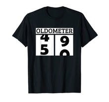 Load image into Gallery viewer, Mens Funny Oldometer 50th Birthday Counting Shirt
