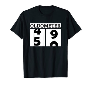 Mens Funny Oldometer 50th Birthday Counting Shirt