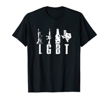 Load image into Gallery viewer, Liberty Guns Beer Texas T-Shirt Parody LGBT
