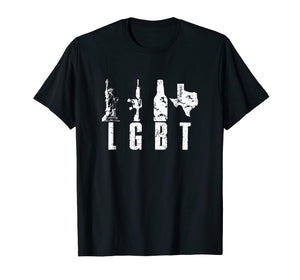 Liberty Guns Beer Texas T-Shirt Parody LGBT