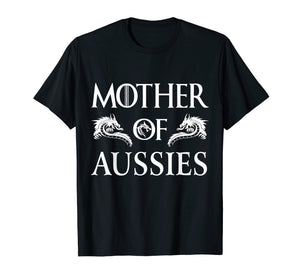 Mother Of Aussies Shirt Gift Tshirt Tee Australian Shepherd