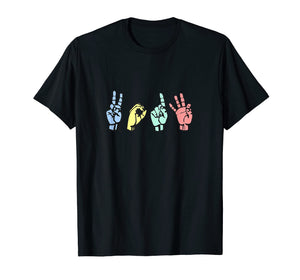 Class of 2019 ASL Sign Language Senior Grad T Shirt Gift