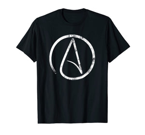 Atheism Symbol T-Shirt distressed Atheist