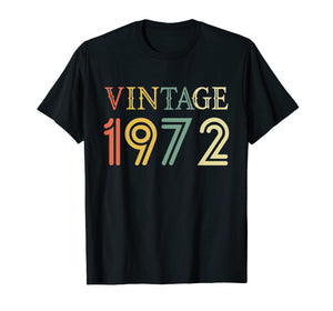 Retro Vintage 1972 T-Shirt 46 yrs old Bday 46th Birthday