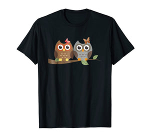 Magic Trendy Cute & Vintage Woodland Owl Art T-Shirt S500380
