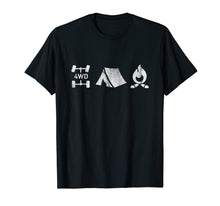Load image into Gallery viewer, 4WD Overland Explorer Tee 4x4 Tent Camp Fire T-Shirt
