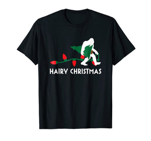 Bigfoot Hairy Christmas Tree Shirt Holiday Sasquatch Gift