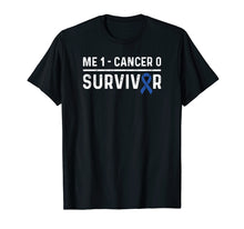 Load image into Gallery viewer, Colon Cancer Awareness Products Blue Ribbon Survivor T-Shirt
