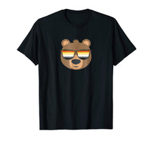 Load image into Gallery viewer, Mens Gay Bear Wearing Bear Pride LGBTQ Flag Sunglasses T-Shirt
