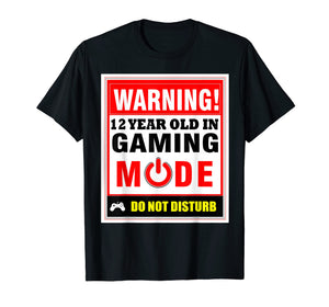 12th Birthday Gamer T-Shirt Boys Girls PC Gaming Tee Shirt