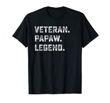 Load image into Gallery viewer, Family Gifts For Papa Veteran Papaw Legend Shirt
