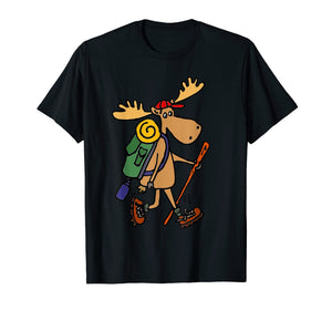 Smiletodaytees Funny Moose Hiking T-shirt