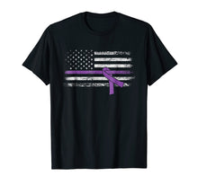 Load image into Gallery viewer, Pancreatic Cancer Awareness American Flag T-Shirt

