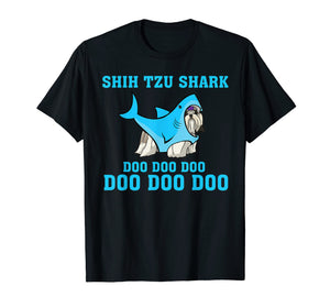 Shih Tzu Shark Doo Doo Doo Tshirt Funny Shih Tzu Lover Gifts