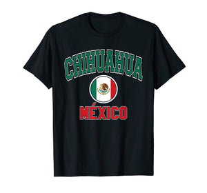 Chihuahua T Shirt - Varsity Style Mexico Flag
