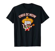 Load image into Gallery viewer, CINCO DE MEOW Cat T-shirt - Cinco de Mayo T-shirt Mariachi
