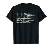 Load image into Gallery viewer, Big American Flag With Machine Guns T-Shirt 2A Flag Shirt
