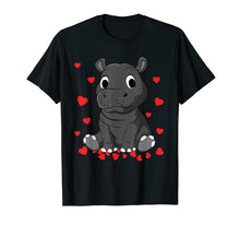 Load image into Gallery viewer, Cute Baby Hippopotamus Valentines Day Shirt for Hippo Lovers
