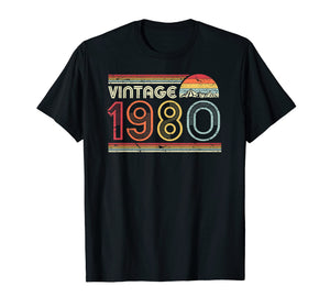 1980 Vintage T Shirt, Birthday Gift Tee. Retro Style Shirt.