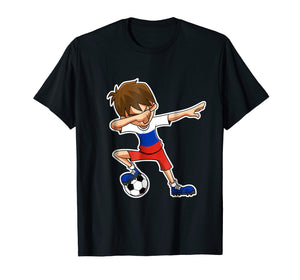 Dabbing Soccer Boy Russia Shirt, Russian Flag Jersey