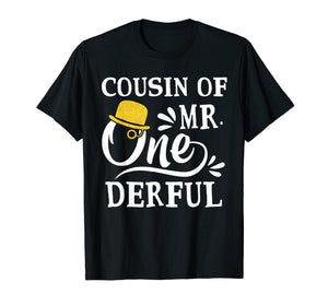 Cousin Of Mr Onederful T-Shirt 1st Birthday Of Boy