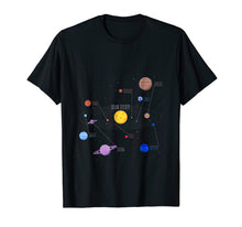 Load image into Gallery viewer, Solar System Planets T-shirt Sun and the Planets Tee Shirt
