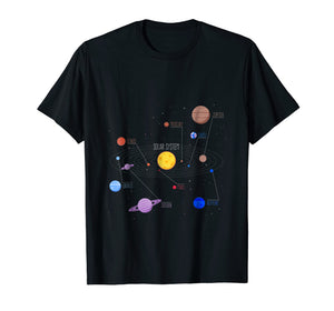 Solar System Planets T-shirt Sun and the Planets Tee Shirt
