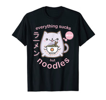 Load image into Gallery viewer, Pastel Goth Ramen Noodle Cat T Shirt - Anime Kawaii Gift

