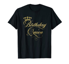 Load image into Gallery viewer, Birthday Queen T-Shirt - Elegant Crown Design
